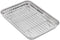 Baking Sheet with Rack Set, Stainless Steel Cookie Sheet and Cooling Rack, 9.5" X 7" X 1"