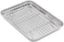 Baking Sheet with Rack Set, Stainless Steel Cookie Sheet and Cooling Rack, 9.5" X 7" X 1"