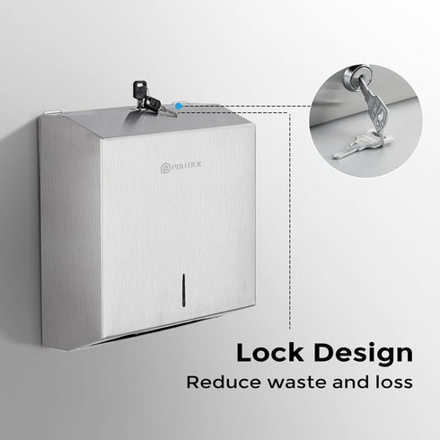 Commercial PaperTowel Holder Dispenser Wall Mount,Stainless Steel Bathroom Paper Towel Holder,Toilet Paper Napkin