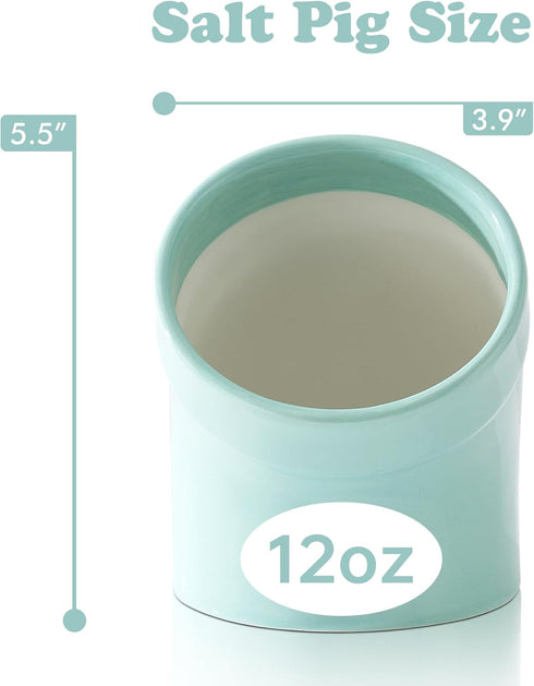 TreaHome Countertop, Salt Cellar, Modern Ceramic Salt Pig, Salt Containers for Sugar Container, Sugar Jar, Easy Access