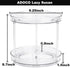 2 9.25Inch 360 Tier Lazy Susan Bathroom Organizer, Clear Rotating Makeup Organizer for Vanity, Skincare Organizers