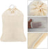 Tayfremn 100Pcs Storage(4 6 Inches) Cotton Drawstring Bags, Reusable Muslin Bag Natural Cotton Bags with Drawstring