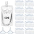 Seeloowy 100 Pcs Plastic Pouches Bulk Clear Juice Bags Squeeze Pouches Plastic Leak
