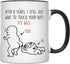 YouNique Designs 8 Year Anniversary Mug, 11 Ounces, Funny 8th Coffee Mug for Him and Her, Black Handle, 1 Count