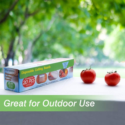 Disposable Plastic Cutting Board, Large Cutting Mats for Kitchen, 12In x 25Ft Clear, Food Safety with Easy Cut