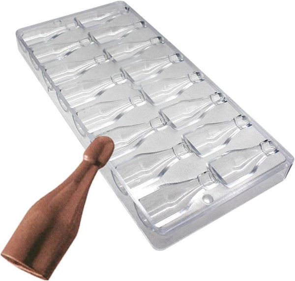 Goldbaking Poly-carbonate Chocolate Mold, Bottle Shaped Candy Mould, Hard PC Chocolate Molds