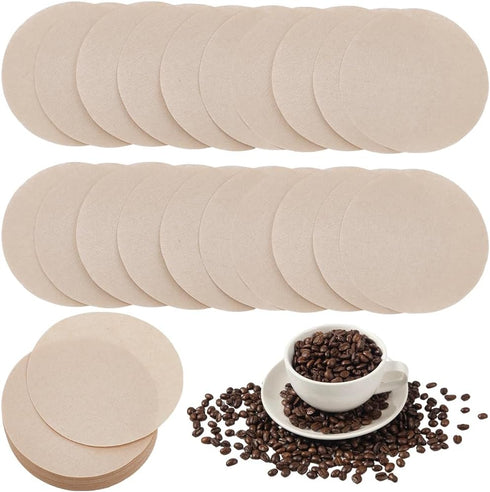 GORGECRAFT 400Pcs Paper Coffee Filters, 5.6x5.6cm Round Universal Replacement for Coffee Machines