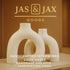 Jas & Jax Goods Set Cream White Decorative Vase - Modern Hug Donut Ceramic Vases by , Minimalist Boho Style Centerpiece