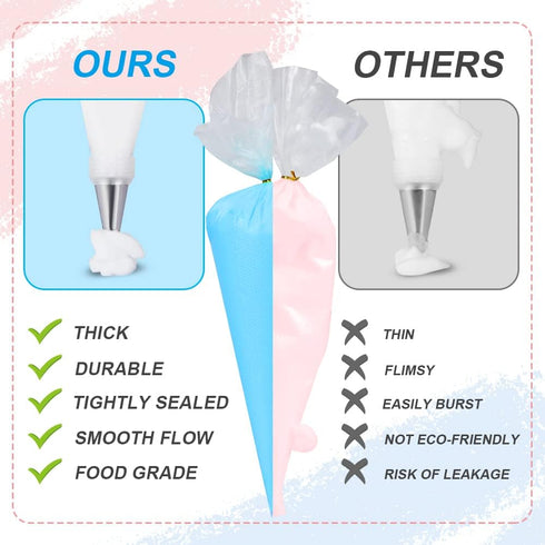 200pcs Disposable Icing Piping Bags, 12 Inch Pastry Bag for Cake Cookies Baking Decorating