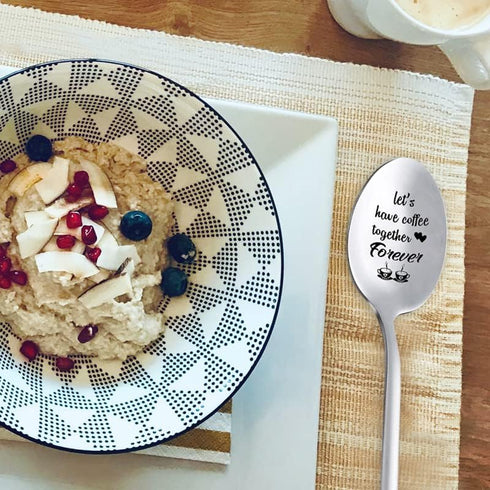 Let's Have Coffee Together Forever Spoon, Wedding Anniversary Birthday Gift for Him Her, Valentines Day Gift for Husband