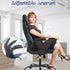 Blue Gaming Chair - Ergonomic High Back Office Desk Chair with Adjustable Lumbar Support, Flip-Up Arms & Headrest - PU