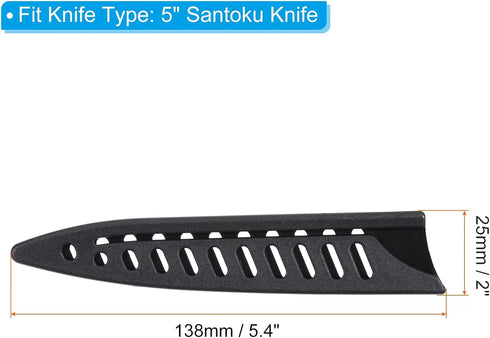 PATIKIL PP Safety Knife Cover Sleeves for 5" Utility Knife, 2 Pack Knives Edge Guard Blade Protector Universal Knife Sheath Portable for Kitchen, Black by PATIKIL