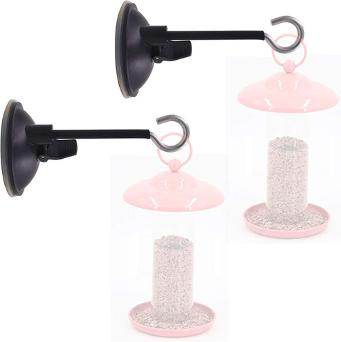 YYST Window Suction Cup Hanger - 2 Pack for Bird Feeders and Wind Chimes, NOT FIT Porous Surfaces - WOOD