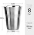 Beasea 8 Pack Stainless Steel Cups, 8.8 oz Small Stackable Insulated Mini Tumblers for Drinking, Perfect for Camping