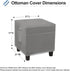 21L 21W 17H Inch, OutdoorLines Outdoor Waterproof Patio Ottoman Covers - Square UV-Proof Patio Side Table Cover