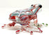 Frog Miniature Figurines, Hand Blown Color Glass Art Collectible Decor, 3" (Red Green)