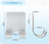 VIS'V Shower Wall Razor Holder - Metal Adhesive Razor Hooks for His and Hers, Waterproof, Silver, 2 Pcs