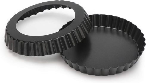 Beasea 6 Inch Tart Pan, 4pcs Small Pie Pans with Removable Bottom, Non Stick Mini Tart Pan for Oven Baking