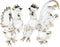 WitnyStore Tiny 2" Clear Gold Chicken Family Figurine 5 Pieces Set -
