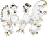 WitnyStore Tiny 2" Clear Gold Chicken Family Figurine 5 Pieces Set -