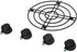 (3, 12inch(30cm)) Homend Black Metal Plant Caddy with Wheels,Heavy Duty Iron Potted Plant Flower Stand Trolley Caddy