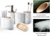 Bamboo Electric Toothbrush Holder, Bathroom Storage Organizer for Toothpaste, Floss, Razor, White