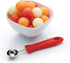KitchenCraft Melon Baller Fruit Scoop, 17cm (6.7"), Soft Grip Easy to Clean Stainless Steel Head, Red
