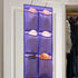 6 Closet 2 Over The Narrow Door Shoe Organizer Hanging Large Fabric Pockets Back Door Shoe Holder for with Hooks