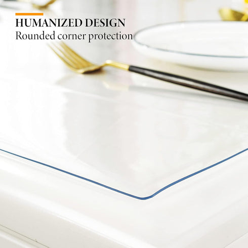 Deep Dream 1.5mm Clear Desk Cover Protector - 14×24 Inch Vinyl Pad for Office and Writing Desk