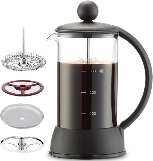 Easyworkz Eclipse 12 oz French Press Coffee Maker with Borosilicate Glass
