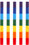Mega Candles 5 pcs Unscented Multi Color Straight Taper Chakra Candles, Hand Poured Premium Wax, 12 Inch x 1 Inch, 100%