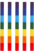 Mega Candles 5 pcs Unscented Multi Color Straight Taper Chakra Candles, Hand Poured Premium Wax, 12 Inch x 1 Inch, 100%