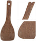 Fdit Kitchen Cooking Tool Shovel, Wooden Spatula Fried Rice Turner Utensils for Cooking Roasting (Semicircular)