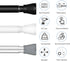 AIZESI White Adjustable Tension Curtain Rod 16 to 26 Inch, 7/8” Diameter for Window and Closet