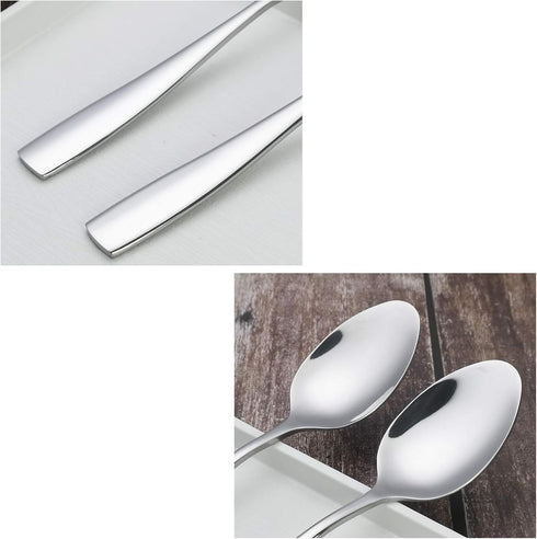 Asking 12-Piece Stainless Steel Dinner Spoon Set