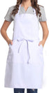 BIGHAS Adjustable Bib Apron with Long Ties, 18 Colors for Chef Kitchen Cooking