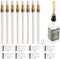 Wine Bottle Torch Kit 8 Pack, Includes 8 Long Life Torch Wicks, Brass Wick Mount & Lamp Cover (13.7 Inch, Bottle Not