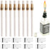 Wine Bottle Torch Kit 8 Pack, Includes 8 Long Life Torch Wicks, Brass Wick Mount & Lamp Cover (13.7 Inch, Bottle Not