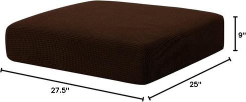 Hokway Stretch Couch Cushion Covers, Sofa Seat Cushion Slipcover Protector, Chocolate, Small