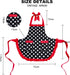 Violet Mist Vintage Apron for Women with Pockets, Cute Polka Dot Retro Stylish Apron (Red)