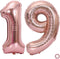 Juland Large Rose Gold Number Balloons 40 Inch, Giant Foil Mylar Balloons for Birthday Party Decorations