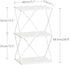 3-Tier ET-03W End Table Small Side Table Tall Bedside Night Stand with Storage Sofa Side desks for Living Room Bedroom