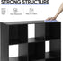 9 5 ZenStyle Cube Storage Shelf Organizer, Wooden Bookshelf System Display Cube Shelves Compartments, Customizable W/