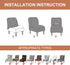 Armless Eco-Ancheng Chair Slipcover - Removable, Washable, Printed Covers for Living & Dining Room