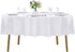 70 Inch Round Tablecloth, Washable Polyester Table Cloth for Wedding Party Dining Banquet (White)