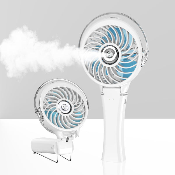HandFan Portable Misting Fan, Handheld Spray Water Mister, USB Rechargeable Mini Cooling Hand Fans for Summer