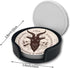 Yilad Set 6 Satan Goat Skull Coasters for Drinks with Holder Leather Coasters of for Coffee Table
