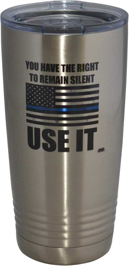 Rogue River Tactical Funny Police Officer 20 Oz. Travel Tumbler Mug with Lid, Vacuum Insulated Gift