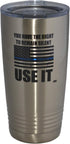 Rogue River Tactical Funny Police Officer 20 Oz. Travel Tumbler Mug with Lid, Vacuum Insulated Gift