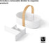 Umbra Bellwood Multipurpose Caddy Organizer with Handle, Desk, Makeup, Kitchen Cabinet Organizer, Natural/White